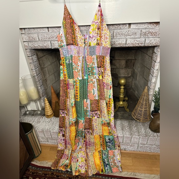 Alice + Olivia Vintage Summer Lavender Floral Textured Patchwork Dress - Picture 4 of 5